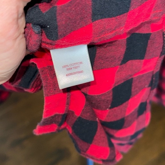 S.O. Red and Black Plaid Button-Up Shirt, Size L - Picture 7 of 7
